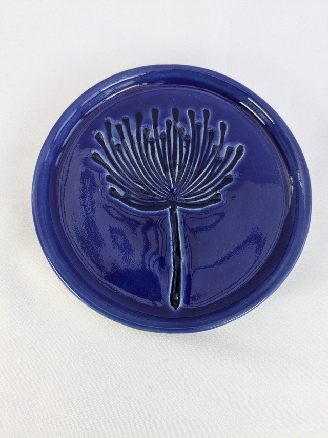 Blue trinket dish