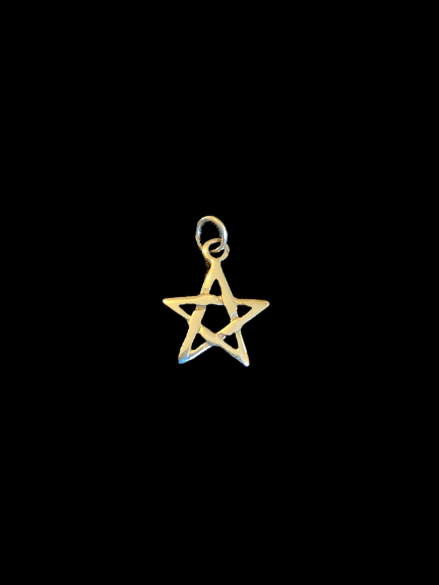 Sterling Silver Dainty Pentagram Pendant Only