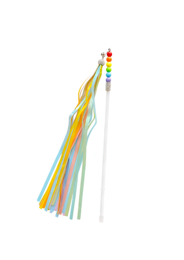 Baguette pour Chat avec rubans colorés