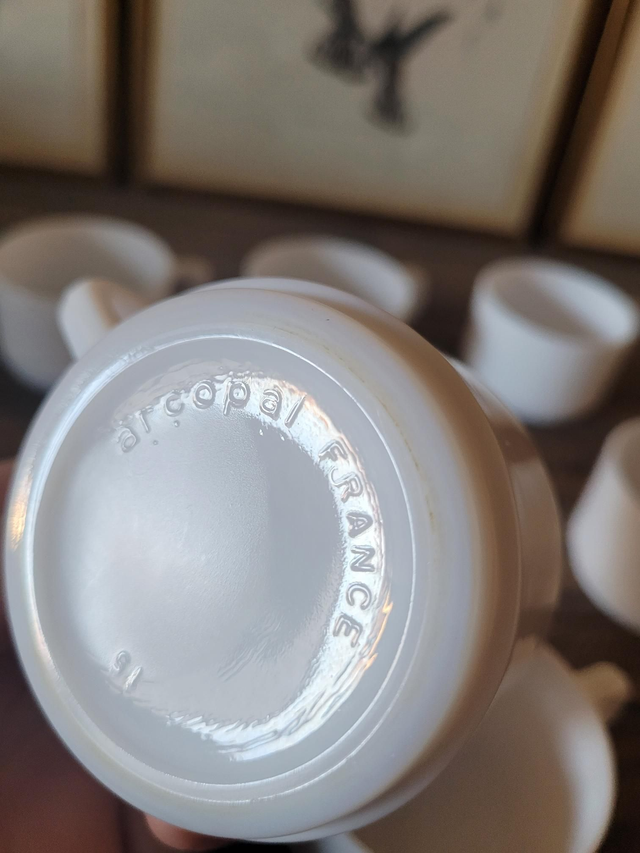 Tasses à café Arcopal France en opaline (lot de 6)