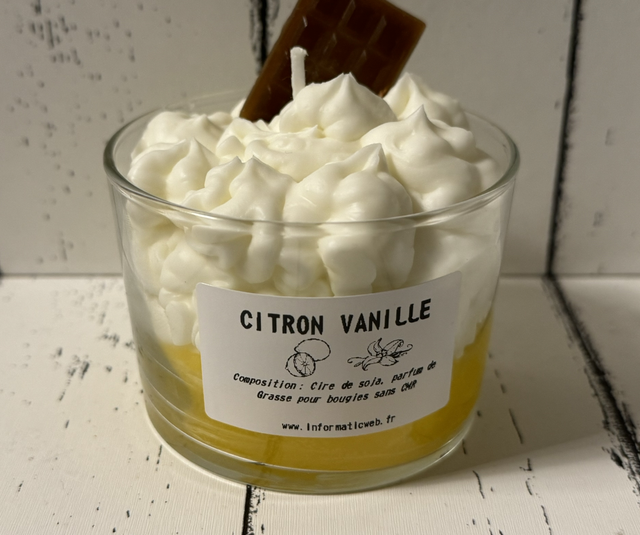 Bougie citron vanille
