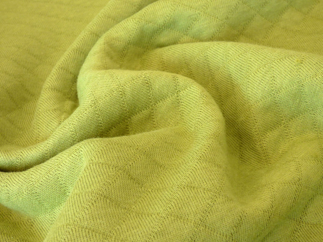 Tricot Gauffré Vert-  Light &amp; Lush