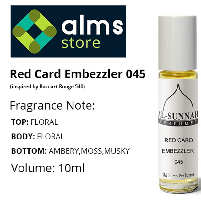 Red Card Embezzler 045 Unisex 10ml Roll-on