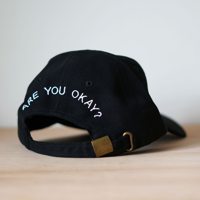 Are You Okay? Cap - Brushed Cotton Black