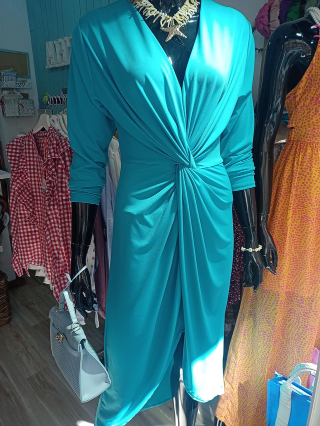 Vestido midi drapeado