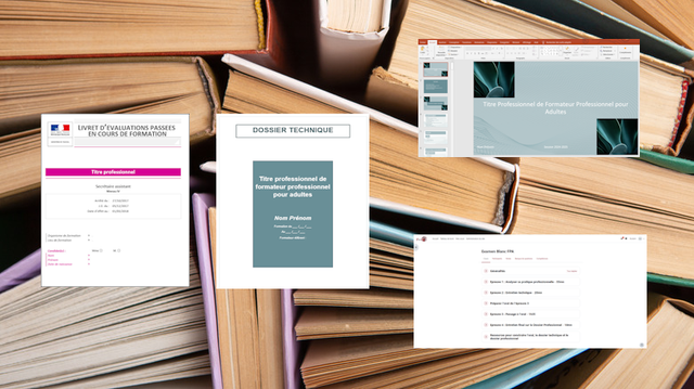 Ensemble Dossier Technique, dossier professionnel, présentation orale et plateforme d&#039;entrainement FPA