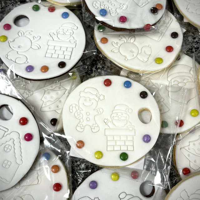 kit biscuits à peindre - thème Noël palette smarties