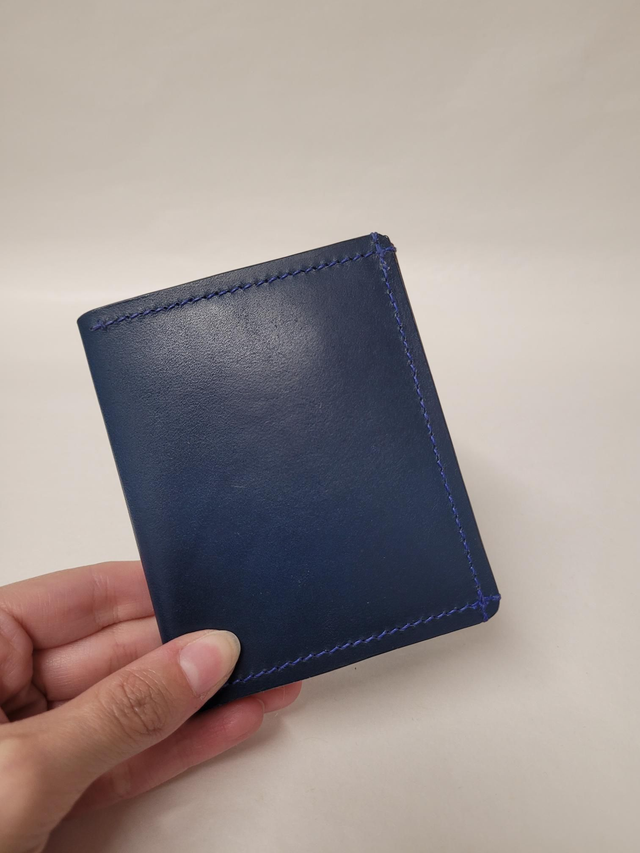 Bifold Leather Horizontal Card Holder - 3 Card Slots - Ava - ML-006