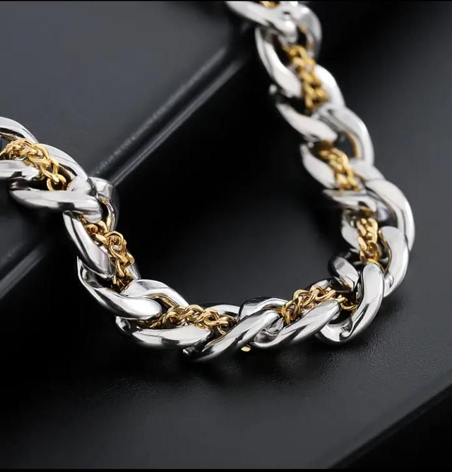 Stalowy Naszyjnik dla Mężczyzn, Modny Hip-Hop