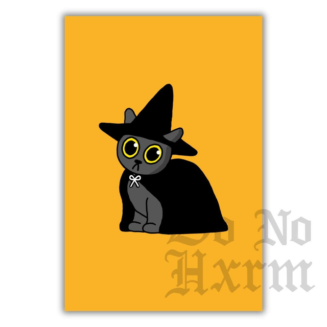 Witch Cat Art Print (6x4)