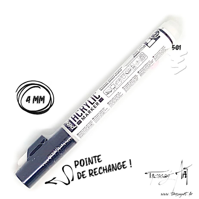 PEBEO - MARQUEUR ACRYLIQUE 4mm - BLANC - PB007501