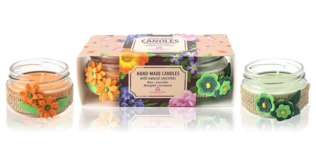 Juego de velas perfumadas – Caléndula y Geranio