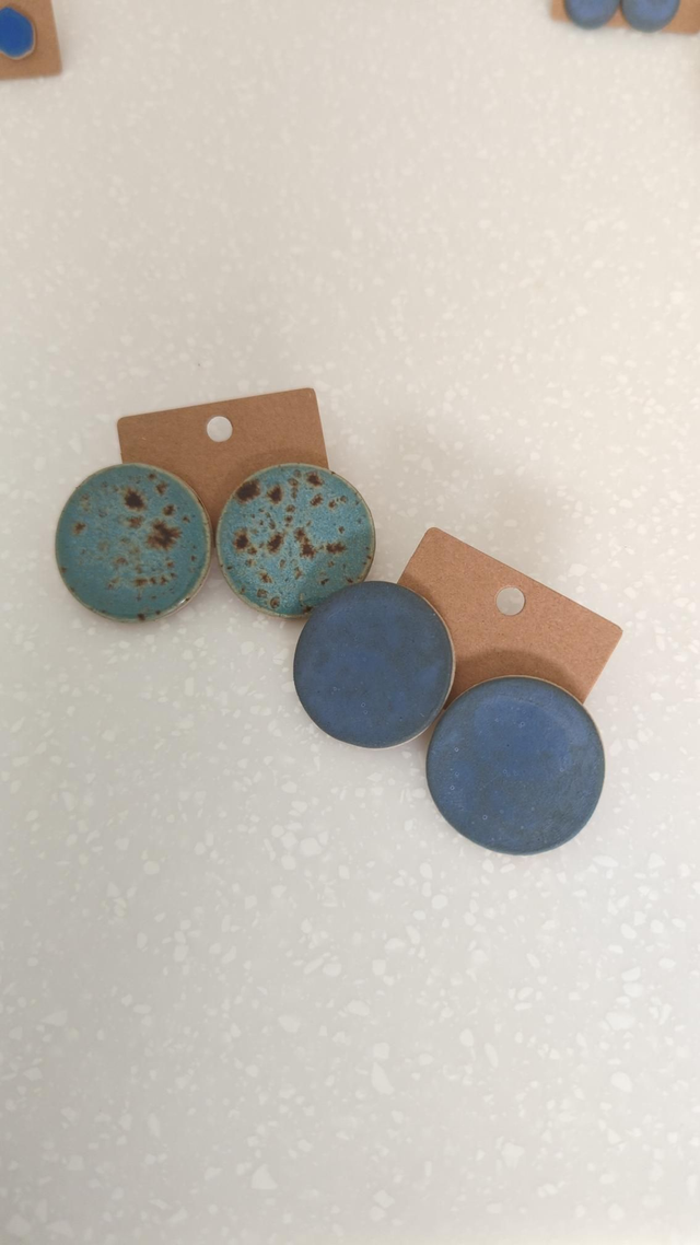 Large circular earrings ø~3.5cm
