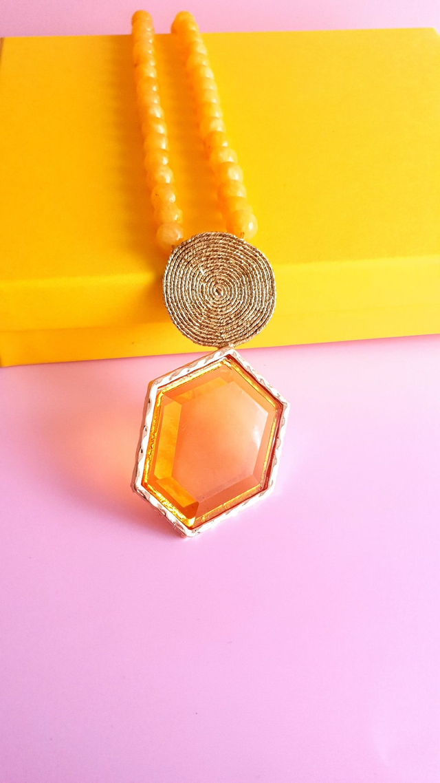 Collier Tourbillons jaune