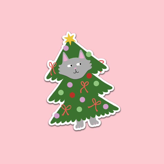 Chat sapin - Sticker