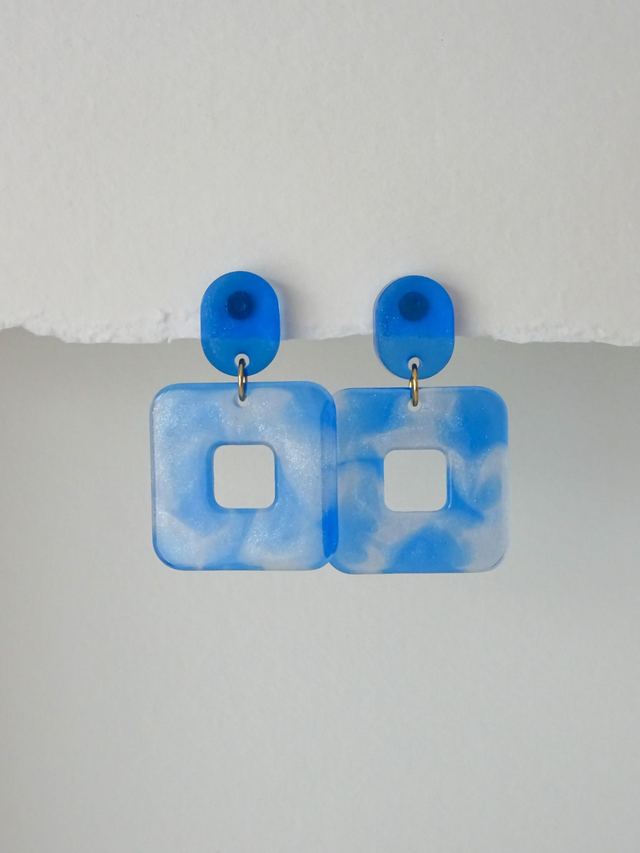 Carré : Bleu clair &amp; bleu foncé