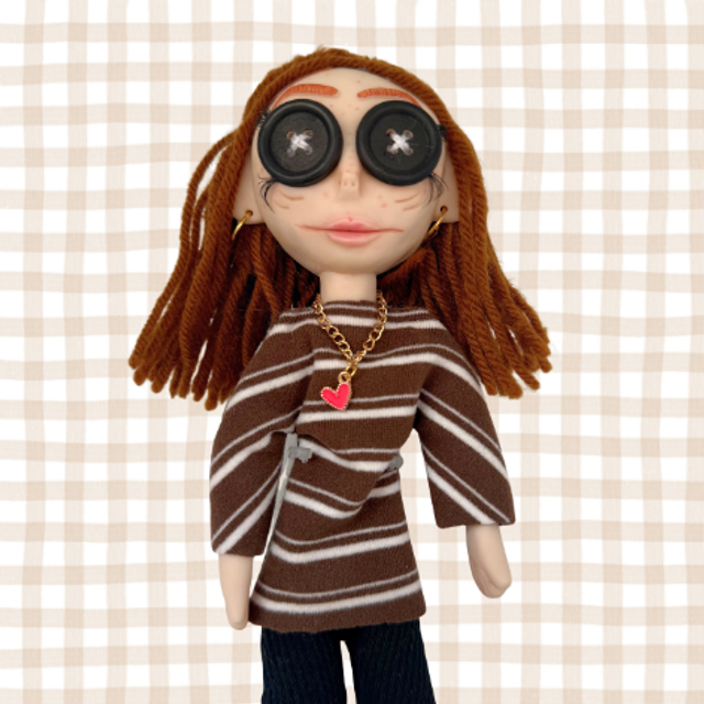 Whimsical Button Eyed Doll