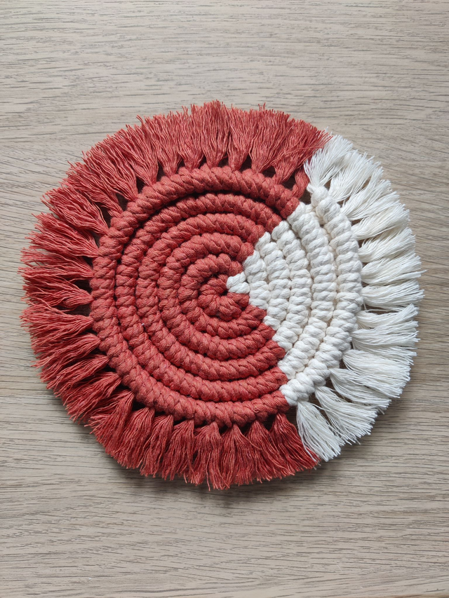 Sous-verre - Bicolore - Rouille et écru