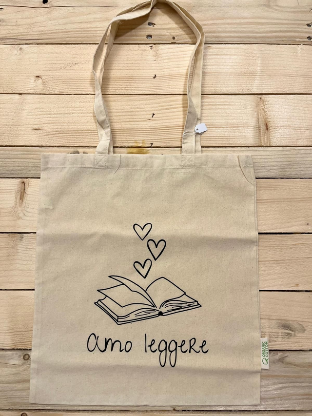 Borsa tela " Amo leggere"