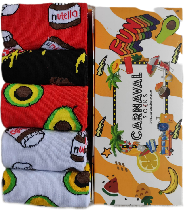 ZESTAW #4 Skarpetki 5 PAR 39-45 Kolorowe Zabawne Śmieszne IDEALNE NA PREZENT!
