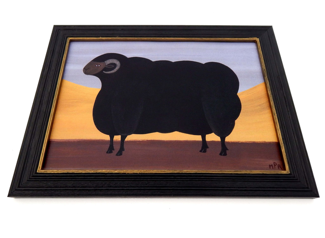 Framed Fine Art Print - Naive Prize Black Ram