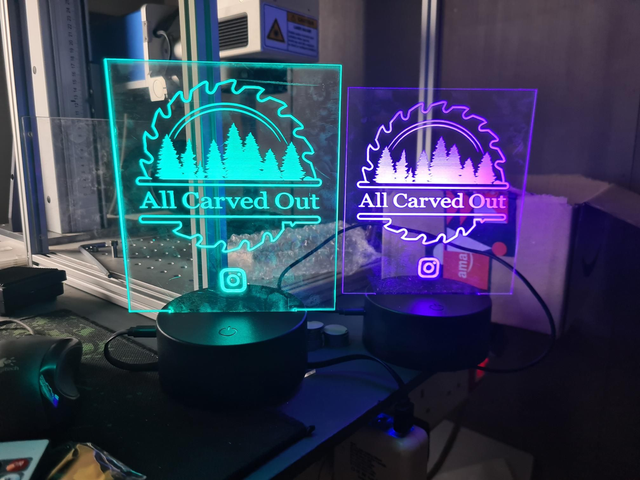 Custom Edge Lit RGB Acrylic Light 