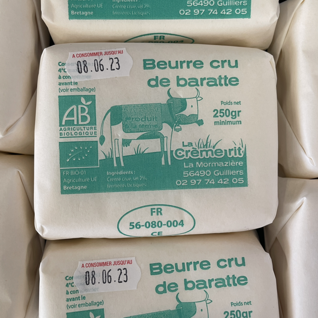 Beurre Demi-Sel Cru De Baratte Bio 250g