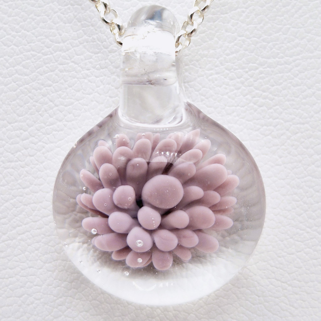 Pendentif Dahlia violet 2