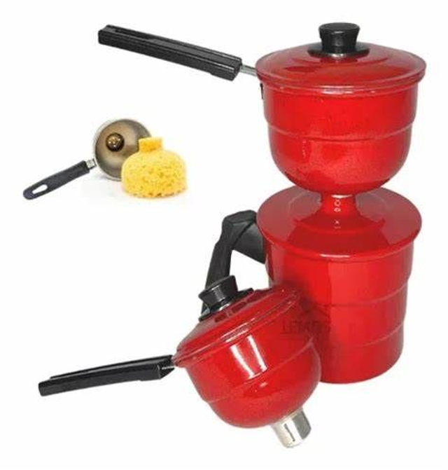 Cuscuzeira "peitinho" vermelha- Arnix