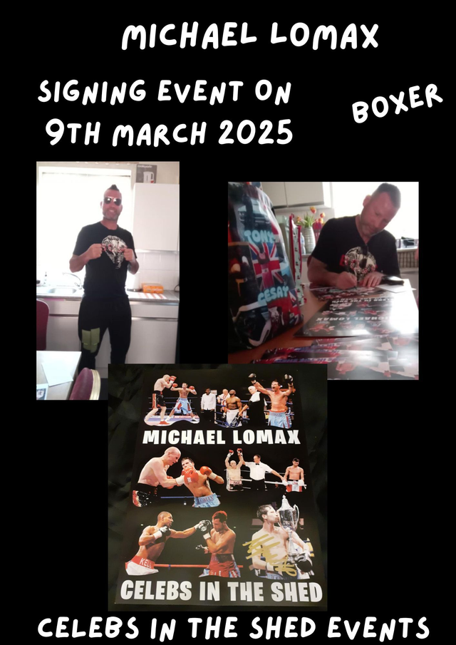 Michael Lomax Limited Edition Signed A3 Boxing White Bubble Logo Print At Our Private Signing Event On 9th March 2025 BUY NOW
