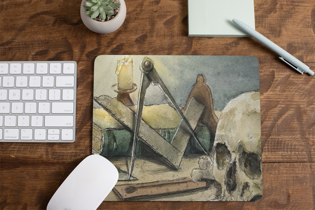 Masonic Mouse Mat - Skull Design 