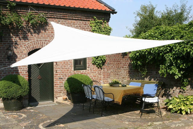 Tenda a Vela Triangolare Ombreggiante per Arredo Esterno Giardino 3x3x3mt
