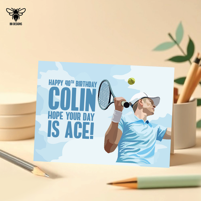 Tennis - Birthday Card