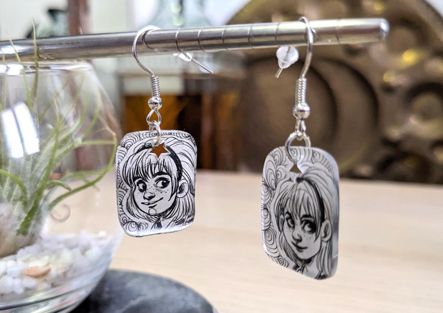 Jeune Fille, Boucles d&#039;oreille, petit format