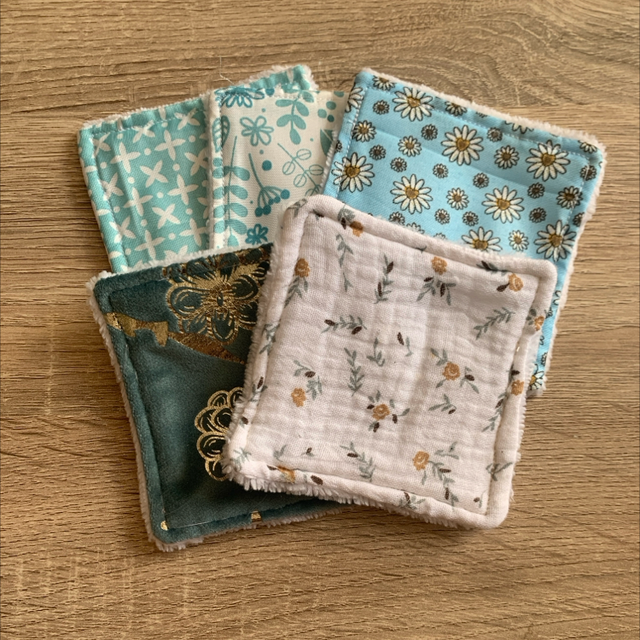 Lot de 5 lingettes lavables