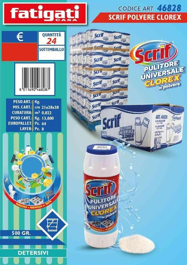 Fatigati Scrif Polvere Clorex 500gr