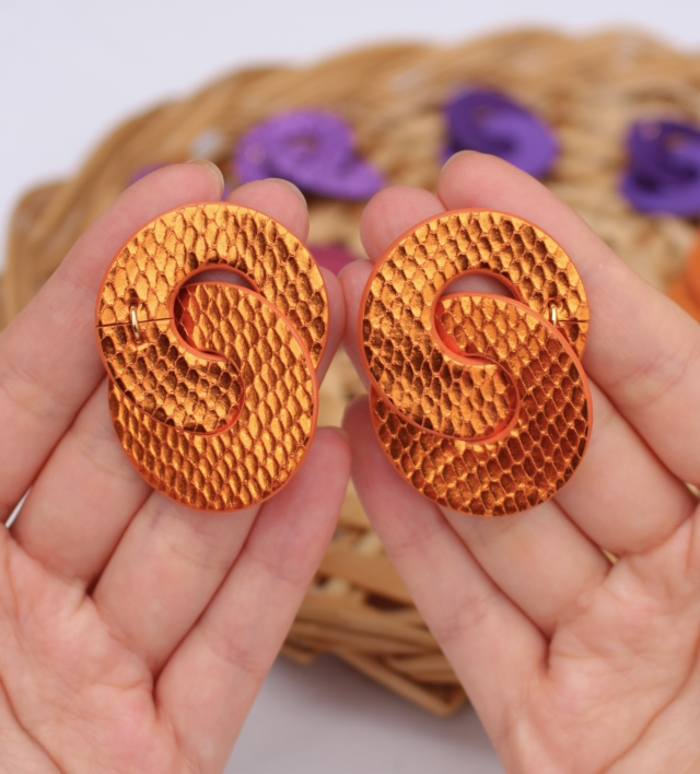 Billy • orange métallisé serpent