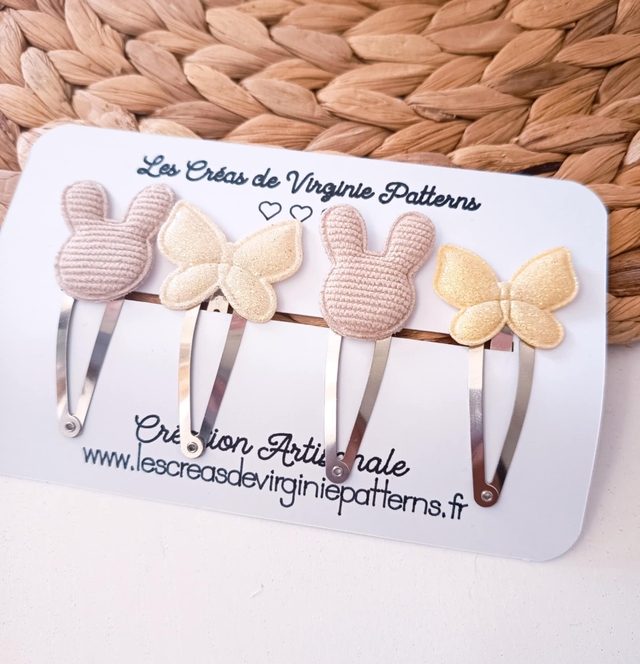 Barette fait main, pinces Nude &quot;Collection Pâques&quot;  Idée cadeau