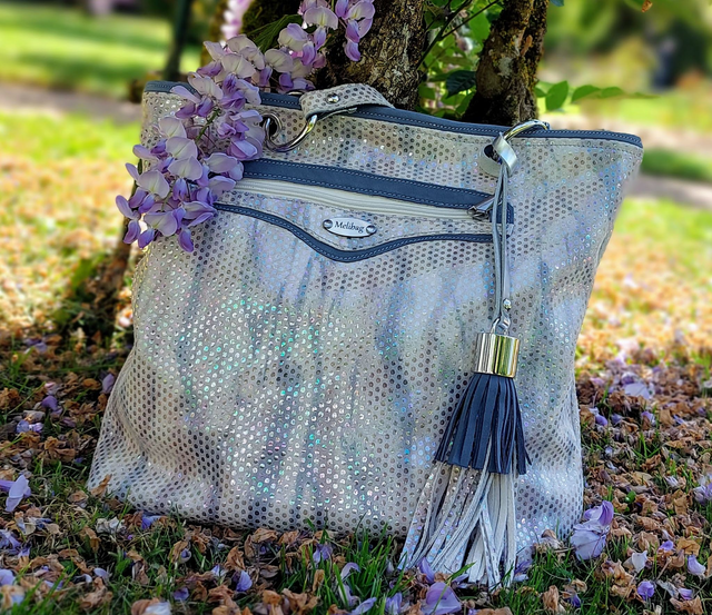 Cabas Luxe Réversible Cuir Véritable 2-en-1 .Créateur Français Fait Main.Sac Fourre-tout Fantaisie Haut de Gamme MELIBAG