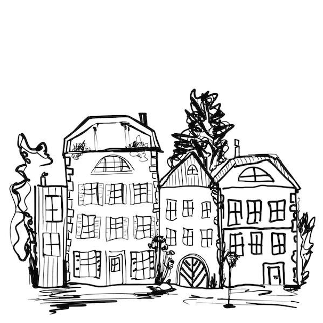 Stempel Stadthäuser 5x6cm