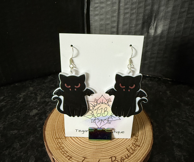 Vampire Cat Earrings
