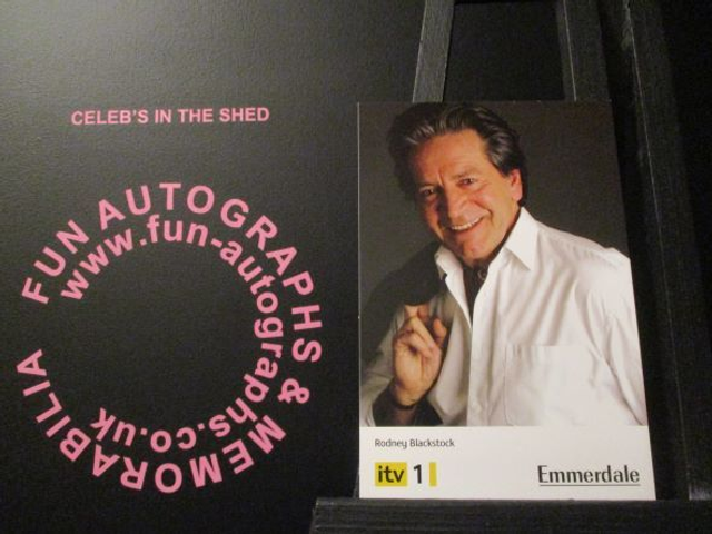 Patrick Mower (Rodney Blackstock) Original Emmerdale Yellow &amp; Black Itv1 Logo Cast Card