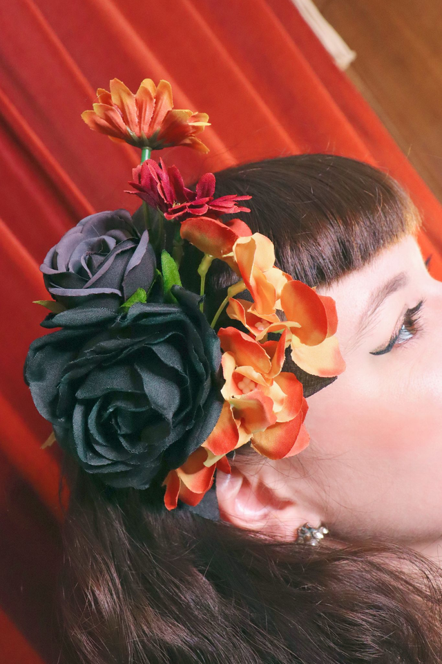 Hair flowers • L • Black october