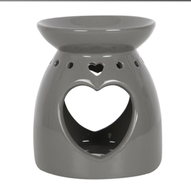 Large Grey Heart Cut-Out Burner