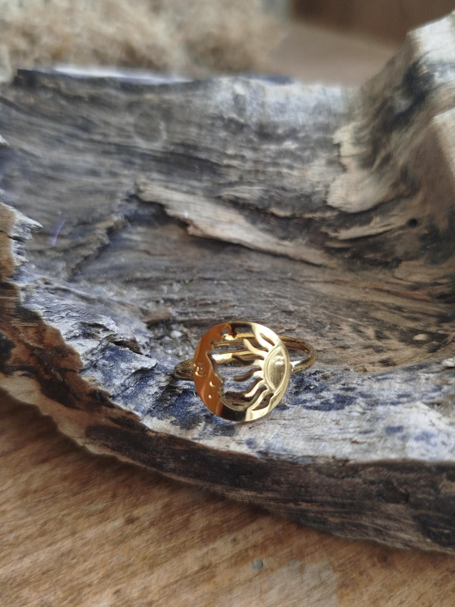 Bague lune et soleil