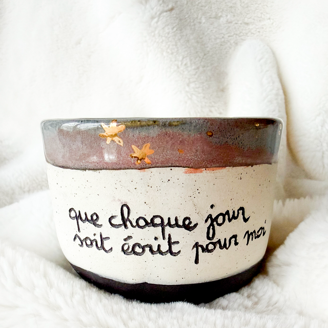 Gobelet « que chaque jour soit écrit pour moi » 