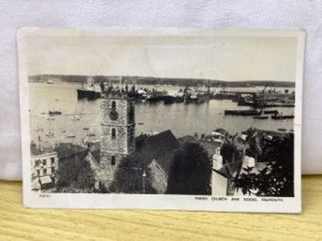Falmouth, Parish Church and Docks, Cornwall Posted 1961 E.T.W. Dennis &amp; Sons Ltd. Our Ref No. R32 