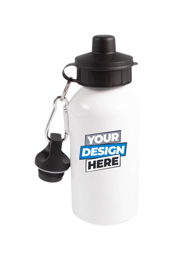 Personalised Water Bottles - 400ml - White