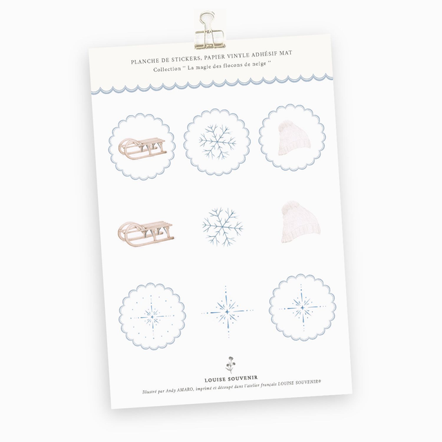 Planche de stickers - La magie des flocons de neige 