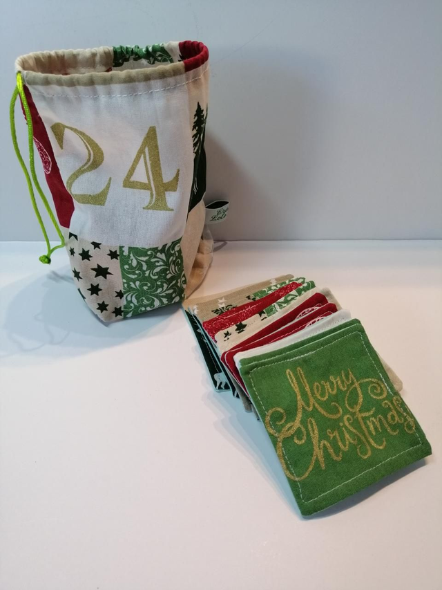 Memory Noël - Jeu en tissu 9 paires (pochon Noël)